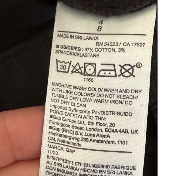 Gap Black Khaki Twill Cargo Mini Skirt Y2K Size 4 NWT - Picture 5 of 8